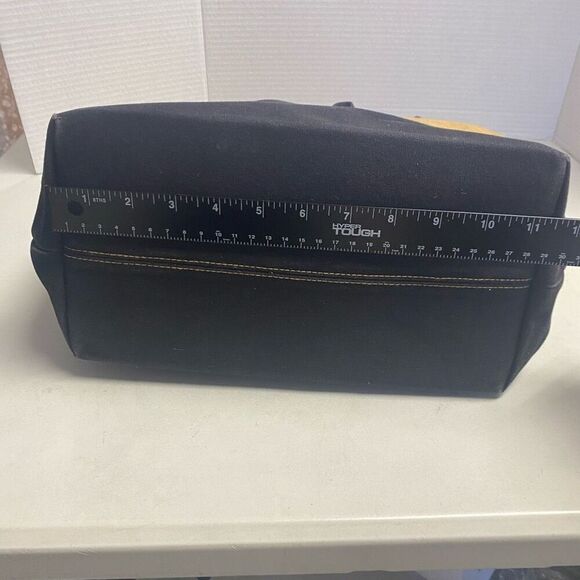 SAKS 5TH AVENUE Canvas Tote Bag Mustard 12.5X6.5X11.5 SEE DESCRIPTION - Picture 9 of 12